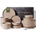 Famiware Constellation 24-Piece Stoneware Dinnerware Set - Cinnamon Brown - 01