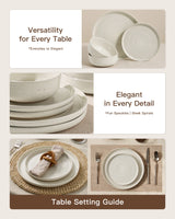 Famiware Constellation 24-Piece Stoneware Dinnerware Set - Cream - 04