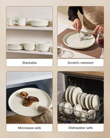 Famiware Constellation 24-Piece Stoneware Dinnerware Set - Cream - 05