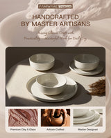 Famiware Constellation 24-Piece Stoneware Dinnerware Set - Cream - 06