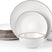 Famiware Eden 12-Piece Stoneware Dinnerware Set, Service for 4 - White Circle - image 1