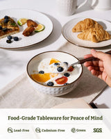 Famiware Eden 18-Piece Stoneware Dinnerware Set, Service for 6 - White Circle - image 5