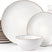 Famiware Eden 24-Piece Stoneware Dinnerware Set, Service for 8 - White Circle - image 1