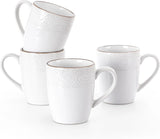 Famiware Eden Ceramic Coffee Mugs, Set of 4 - White Floral - image 1