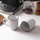 Famiware Eden Ceramic Coffee Mugs, Set of 8 - White Circle - image 3