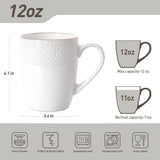 Famiware Eden Ceramic Coffee Mugs, Set of 8 - White Floral - image 5