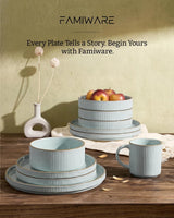 Famiware Grove 12-piece dinnerware set, light blue, image 2