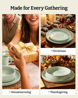 Famiware Grove 12-piece dinnerware set, light green, image 8