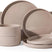 Famiware Grove 18-piece stoneware dinnerware set in Cinnamon Brown, image 1