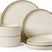 Famiware Grove 18-piece stoneware dinnerware set in Cream, image 1