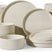 Famiware Grove 18-piece stoneware dinnerware set in Oat White, image 1