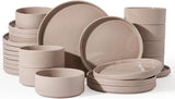 Famiware Grove 24-Piece Stoneware Dinnerware Set, Service for 8 — Cinnamon Brown, image 1