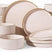 Famiware Grove 24-Piece Stoneware Dinnerware Set, Service for 8 — Light Pink, image 1
