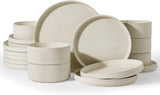 Famiware Grove 24-Piece Stoneware Dinnerware Set, Service for 8 — Oat White, image 1