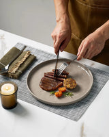 Famiware Mars 12-Piece Stoneware Dinnerware Set, Service for 4 — Cinnamon Brown, image 7