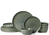 Famiware Mars 12-Piece Stoneware Dinnerware Set, Service for 4 — Sage Green, image 1