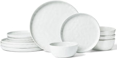 Famiware Mars 12-Piece Stoneware Dinnerware Set, Service for 4 — White, image 1