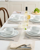 Famiware Mars 12-Piece Stoneware Dinnerware Set, Service for 4 — White, image 2