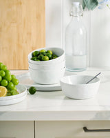 Famiware Mars 12-Piece Stoneware Dinnerware Set, Service for 4 — White, image 4