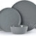 Famiware Mars 18-Piece Stoneware Dinnerware Set, Service for 6 — Dark Gray, image 1