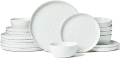 Famiware Mars 18-Piece Stoneware Dinnerware Set, Service for 6 — White, image 1