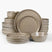 Famiware Mars 24-Piece Stoneware Dinnerware Set, Service for 8 - Cinnamon Brown - image 1