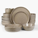 Famiware Mars 24-Piece Stoneware Dinnerware Set, Service for 8 - Cinnamon Brown - image 1