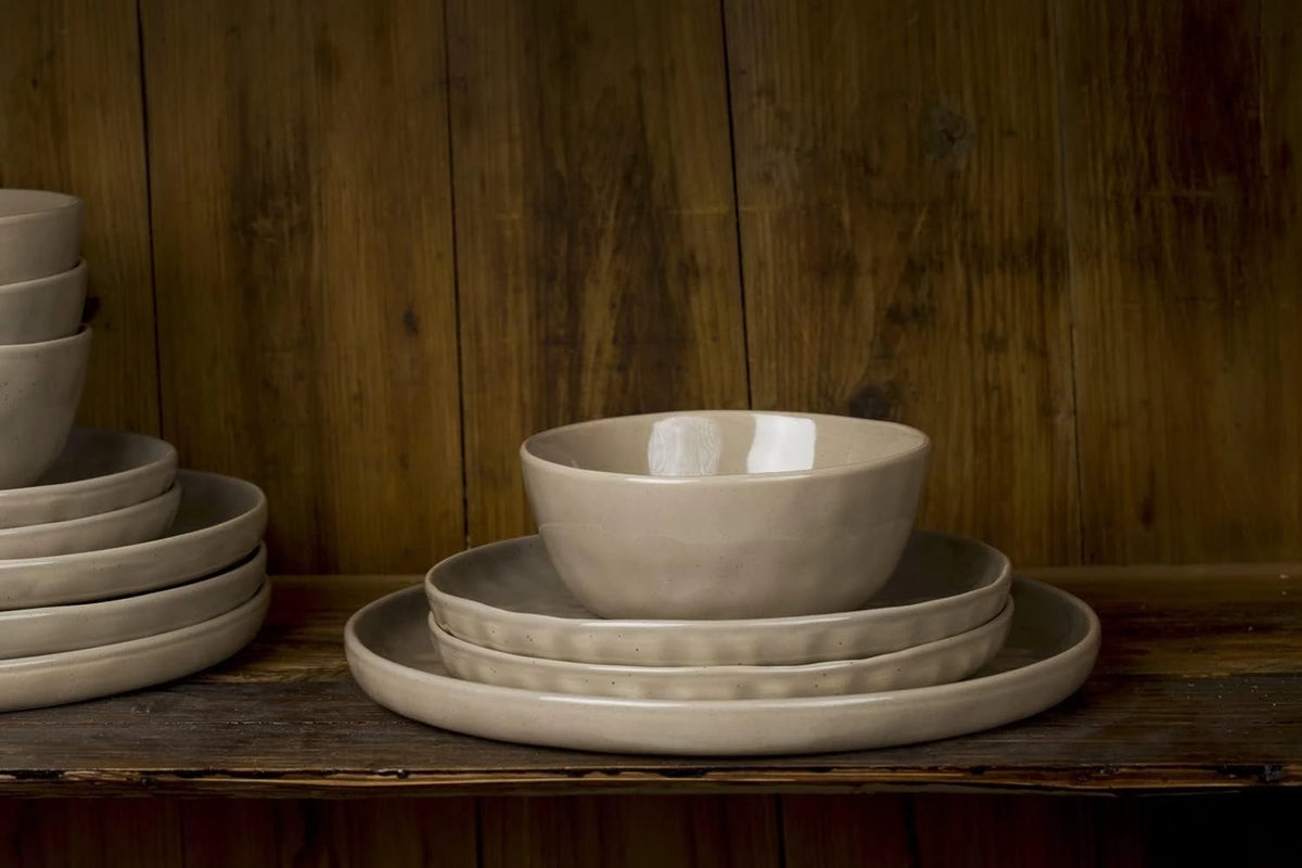 Famiware Mars 24-Piece Stoneware Dinnerware Set, Service for 8 - Cinnamon Brown - image 6