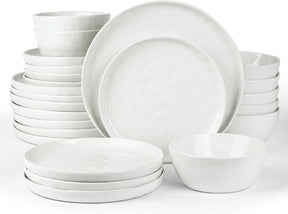 Famiware Mars 24-Piece Stoneware Dinnerware Set, Service for 8 - White - image 1