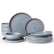 Famiware Meteor 12-Piece Stoneware Dinnerware Set, Blue Gray, image 1