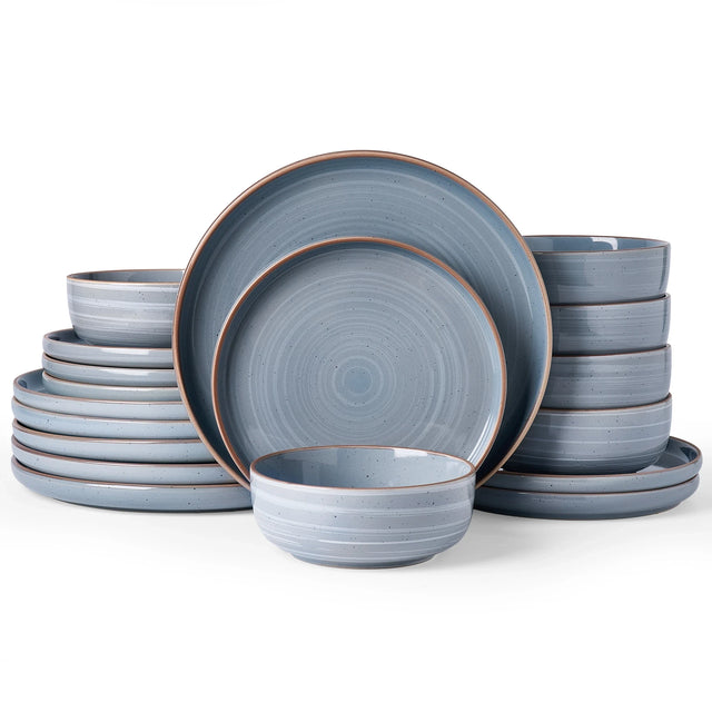 Famiware Meteor 18-piece dinnerware set, blue gray, image 1