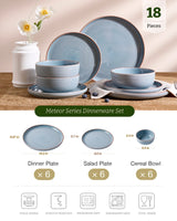 Famiware Meteor 18-piece dinnerware set, blue gray, image 3