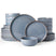 Vajilla de gres Famiware Meteor de 24 piezas, Gris azulado, imagen 1