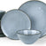 Famiware Ocean Round 18-Piece Stoneware Dinnerware Set, Service for 6 - Blue - image 1