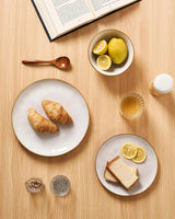 Famiware Ocean Round 18-Piece Stoneware Dinnerware Set, Service for 6 - Cappuccino White - image 3