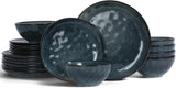 Famiware Ocean Round 18-Piece Stoneware Dinnerware Set, Service for 6 - Deep Forest - image 1