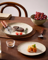 Famiware Ocean Round 18-Piece Stoneware Dinnerware Set, Service for 6 - Light khaki - image 5