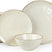 Famiware Ocean Round 18-Piece Stoneware Dinnerware Set, Service for 6 - Vanilla White - image 1