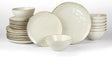 Famiware Ocean Round 24-Piece Stoneware Dinnerware Set, Service for 8 - Vanilla White - image 1