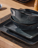 Famiware Ocean Square 18-Piece Stoneware Dinnerware Set, Service for 6 - Deep Forest - image 2