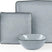 Famiware Ocean Square 18-Piece Stoneware Dinnerware Set, Service for 6 - Gray - image 1