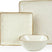 Famiware Ocean Square 18-Piece Stoneware Dinnerware Set, Service for 6 - Vanilla White - image 1