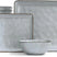 Famiware Ocean Square 24-Piece Stoneware Dinnerware Set, Service for 8 - Gray - image 1