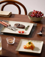 Famiware Ocean Square 24-Piece Stoneware Dinnerware Set, Service for 8 - Light khaki - image 5