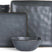 Famiware Ocean Square 24-Piece Stoneware Dinnerware Set, Service for 8 - Matte Dark Charcoal - image 1