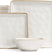 Famiware Ocean Square 24-Piece Stoneware Dinnerware Set, Service for 8 - Vanilla White - image 1