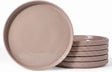 Famiware Star Line 10-Inch Stoneware Dinner Plates, Set of 6 - Cinnamon Brown - image 1