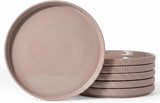 Famiware Star Line 10-Inch Stoneware Dinner Plates, Set of 6 - Cinnamon Brown - image 1