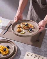 Famiware Star Line 10-Inch Stoneware Dinner Plates, Set of 6 - Cinnamon Brown - image 2