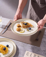 Famiware Star Line 10-Inch Stoneware Dinner Plates, Set of 6 - Cream - image 2